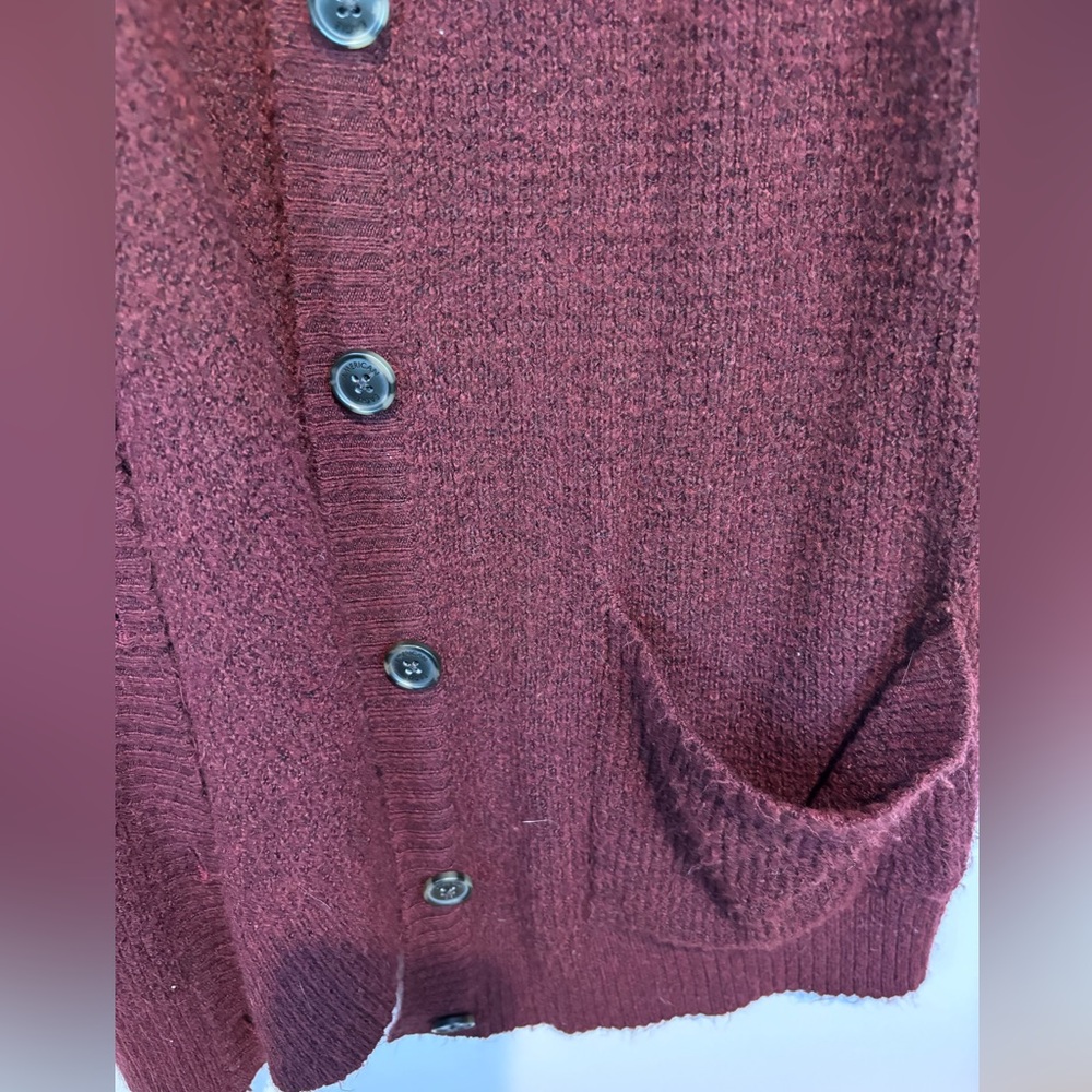 American Eagle Maroon Oversized Button Front Cardigan L/XL - Picture 11 of 13
